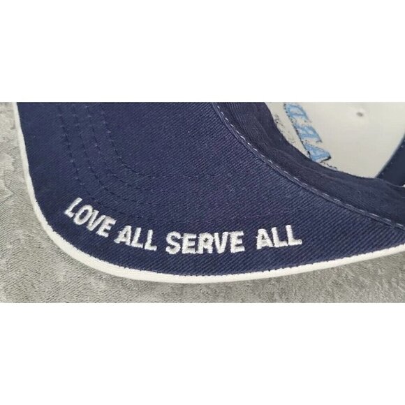 Vintage 90s Hard Rock Cafe Newport Beach Love all serve all Hat strap back white - Picture 11 of 12